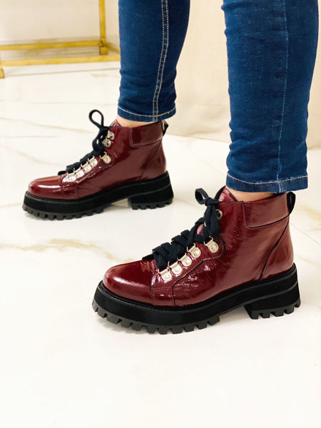 Imagen de Borcego Longbotom Bordo Charol