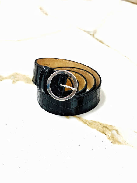 Imagen de Cinto de Cuero Negro Ninja
