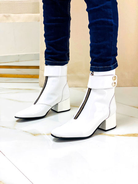 Imagen de Bota Moscu Blanco Charol
