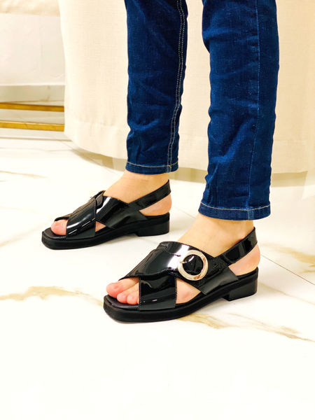 Imagen de Sandalia Planck Negro Charol