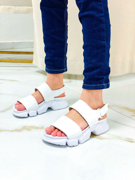 Imagen de Sandalia Watt Blanco Charol