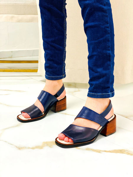 Imagen de Sandalia Perkin Azul Lagarto Milano