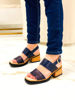Imagen de Sandalia Lenz Azul Lagarto Milano