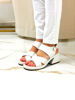 Imagen de Sandalia Wiles Off White Charol