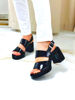 Imagen de Sandalia Bayes Negro Charol
