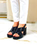Imagen de Sandalia Pearson Negro Charol