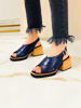 Imagen de Sandalia Winslet Azul Milano Lagarto