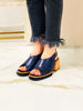 Imagen de Sandalia Winslet Azul Milano Lagarto