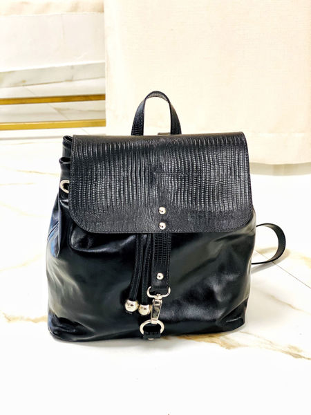 Imagen de Mochila Mandy Negro Lagarto