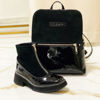 Imagen de Mochila Quidditch Negro Charol Gamuza