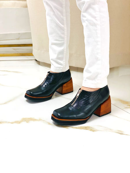 Imagen de Zapato Clooney Negro Milano Lagarto
