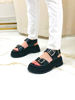 Imagen de Sandalia Gibson Negro Croco