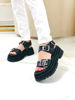 Imagen de Sandalia Gibson Negro Croco