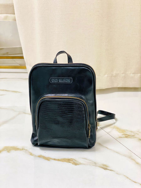 Imagen de Mochila Bouman Negro Milano Lagarto