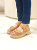 Imagen de Sandalia Gibson Nude Croco Nobuck
