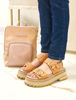 Imagen de Sandalia Gibson Nude Croco Nobuck