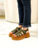 Imagen de Sandalia Hanks Verde Flouter Gamuza