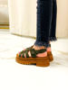 Imagen de Sandalia Hanks Verde Flouter Gamuza