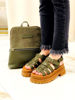 Imagen de Sandalia Hanks Verde Flouter Gamuza