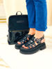 Imagen de Sandalia Hanks Negro Milano Gamuza
