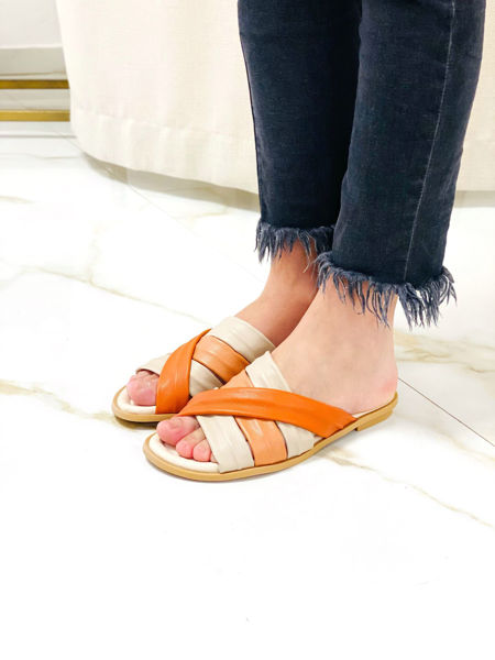 Imagen de Sandalia Tyler Natural y Terracota