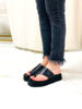 Imagen de Sandalia Sandler Negro Lagarto