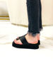 Imagen de Sandalia Sandler Negro Lagarto