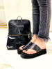 Imagen de Sandalia Sandler Negro Lagarto