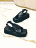 Imagen de Sandalia Sarandon Negro Lagarto