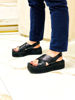 Imagen de Sandalia Sarandon Negro Lagarto