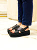 Imagen de Sandalia Sarandon Negro Lagarto
