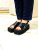 Imagen de Sandalia Sarandon Negro Lagarto