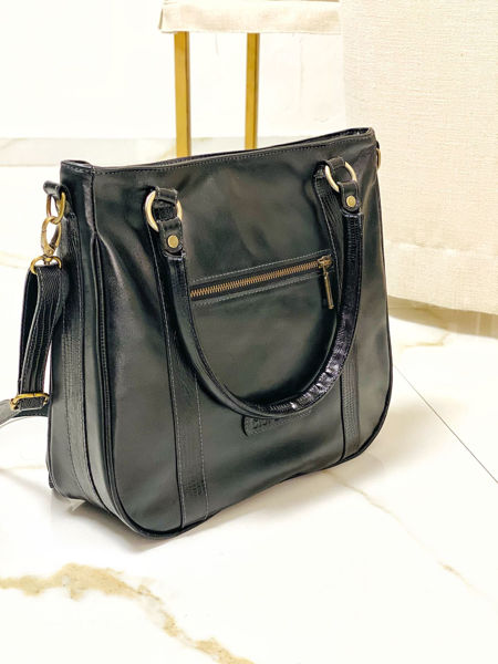 Imagen de Cartera Bilbo Negro Lagarto