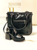 Imagen de Cartera Bilbo Negro Milano Charol