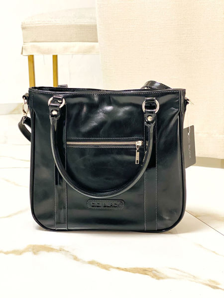 Imagen de Cartera Bilbo Negro Milano Charol