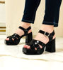 Imagen de Sandalia Glasgow Negro Charol