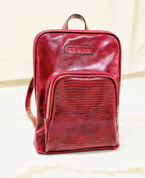 Imagen de Mochila Bouman Bordo Lagarto
