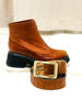 Imagen de Cinto de Cuero Marron Croc