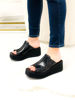 Imagen de Sandalia Ifach Negro Lagarto