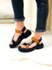 Imagen de Sandalia Ramses Whisky y Negro