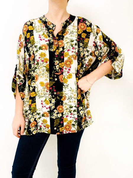 Imagen de Blusa Liv Estampada Negro y Natural