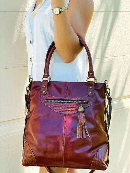 Imagen de Cartera Degas Whisky Milano Lagarto