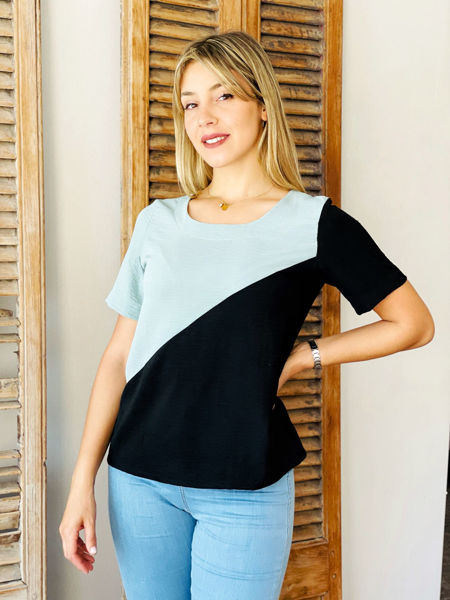 Imagen de Blusa Chebbi Verde y Negra