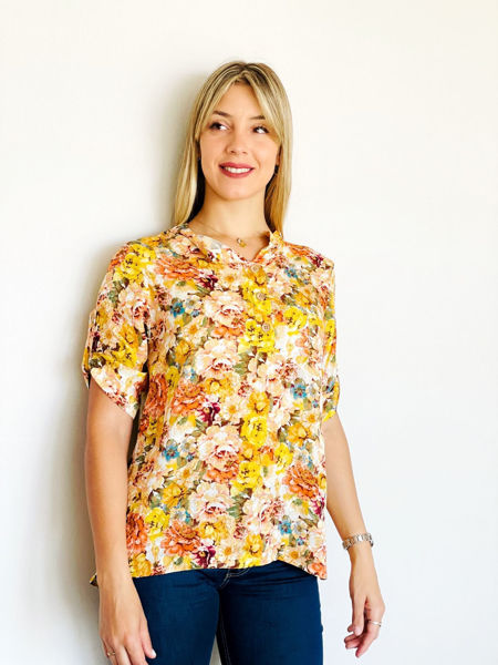 Imagen de Blusa Liv Estampada Mostaza