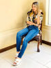 Imagen de Blusa Liv Estampada Negro y Natural