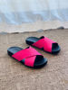 Imagen de Sandalia Moore Fucsia y Negro