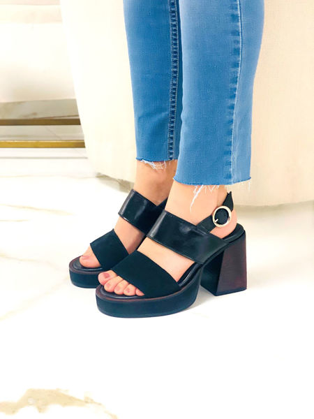 Imagen de Sandalia Versalles Negro Milano Nobuck