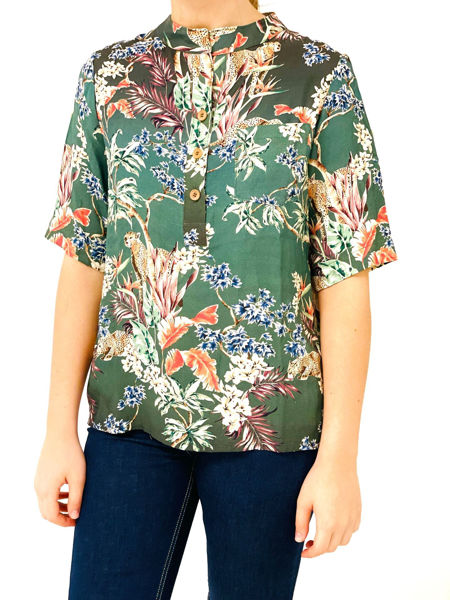 Imagen de Blusa Liv Verde Estampado
