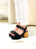Imagen de Sandalia Watson Negro Lagarto Milano
