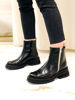 Imagen de Bota Lavinia Negro y Blanco Craquelado
